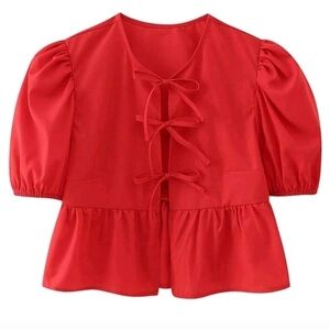 SHEIN Vibrant Red Top,New Size M